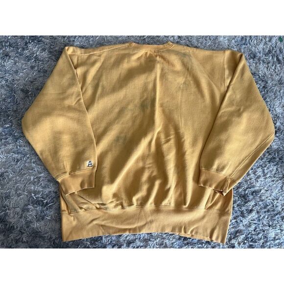 Vtg American Eagle Yellow Crew Neck Sweater Sz XXL Mens Pullover - Picture 5 of 7